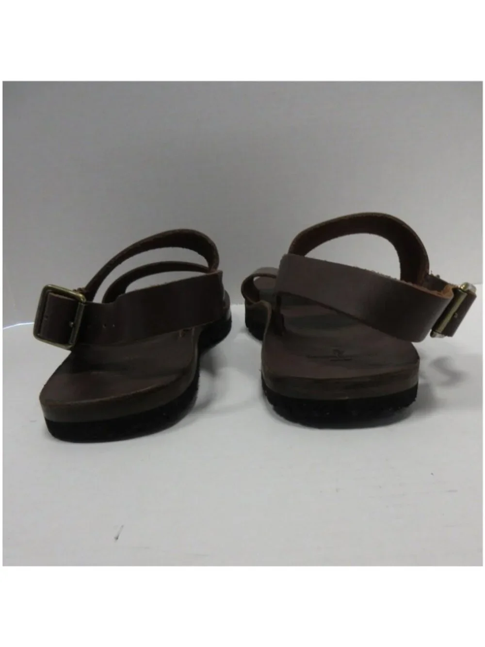 VTG Polo Ralph Lauren Sandals 11 Leather Slingback Buckle Summer Beach